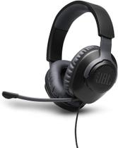 Fone Headset Gamer JBL Quantum 100 P2 Preto Com Ajuste Regulável e Microfone Removível
