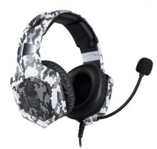 Fone headset gamer p2 onikuma k8 led - camuflado cinza