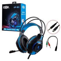 Fone Headset Gamer P3 C/led Usb + Adaptador Y P2 Ps4/pc/not DEX DF-85