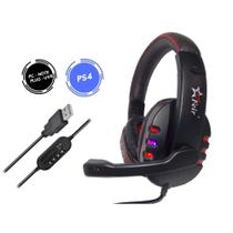 Fone Headset Gamer Pc Headset Ps4 Ps3 Jogo E Chat Vermelho KP359 Knup
