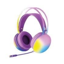 Fone Headset Gamer RGB USB P3 XC-HS18 Roxo X-Cell