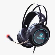 Fone headset gamer usb c/ microfone f-103 preto/azul hoopson