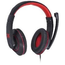 Fone headset gamer v blade ii p2 estéreo com microfone retrátil e ajuste de haste - preto com vermelho - VINIK