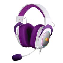 Fone headset gamer zeus x h510wp-rgb usb redragon branco e roxo