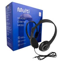 Fone Headset Headphone Com Fone E Microfone Cabo P2 Com Adptador P3 Business Lan House PC Notebook Computador Celular Sm