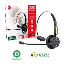 Fone Headset Home Office S/ Fio Bluetooth Wireless c/ Anatel - 5+