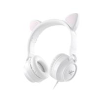Fone Headset Kitty Ear- Orelha De Gato Com Microfone Cabo 1.2m Plug P2 Estéreo P3 - KE120R