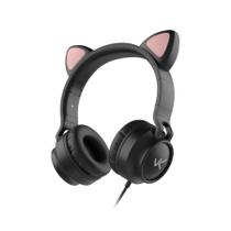 Fone Headset Kitty Ear- Orelha De Gato Com Microfone Cabo 1.2m Plug P2 Estéreo P3 - KE120R Fone Headset Kitty Ear- Orelha De Gato Com Microfone Cabo 1.2m Plug P2 Estéreo P3 - KE120R