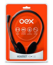 Fone Headset OEX Hs100 Preto com Microfone