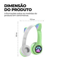 Fone Headset Rgb Bluethooth De Gatinho Premium Collection - Kapbom