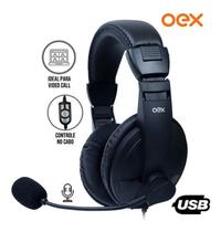 Fone Headset Usb Ajustável Microfone Call Pro Oex Hs102 48.5963 Fone Headset Usb Ajustável Microfone Call Pro Oex Hs102 48.5963