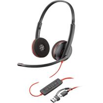 Fone Headset USB-C Poly Blackwire C3220, Estéreo POLY