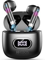 Fone Hrebos Eb-236 Vilipods Bluetooth Tws Display Preto Fone Hrebos Eb-236 Vilipods Bluetooth Tws Display Preto