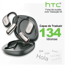Fone HTC NE39 Sem Fio Bluetooth 6.0 Tradutor AI 135 Cor:Dourado