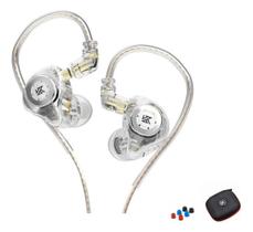 Fone In-Ear Kz Edx Pro Transparente + Case Premium - Kz Earphones Fone In-Ear Kz Edx Pro Transparente + Case Premium - Kz Earphones