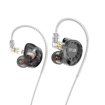 Fone In Ear Monitor De Palco Com Bag 4 Drivers DE-845 Cinza