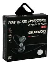 Fone In-Ear Profissional Retorno De Palco - Soundvoice IE-01