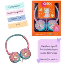 Fone Infantil Headphone - OEX Kids - Unicórnio