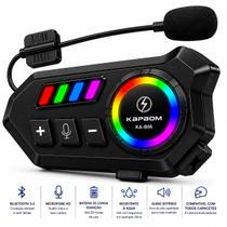 Fone Intercomunicador Bluetooth Para Capacete Moto Com Microfone Som Estereo E GPS Por Voz