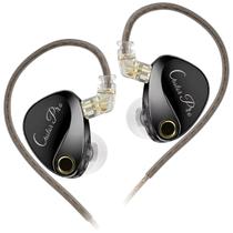 Fone KZ Castor Pro Bass Version Sem Microfone Dual Drivers Híbrido In-Ear Som Profissional Hi-Fi