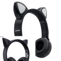 Fone lehmox LEF1062 gato fone de ouvidos - cor preto. Fone lehmox LEF1062 gato fone de ouvidos - cor preto.