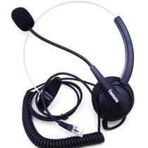 Fone Microfone Headset de Cabeça Rj9 Para Central de Atendimento Online Escritório MT1011