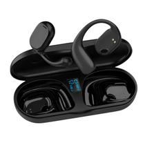 Fone Open Ear Condução Óssea Preto Bluetooth 5.3 para Viagem