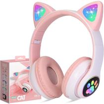 Fone Orelha De Gato Headphone Gatinho Com Led Fone Bluetooth Dobrável - XLS CAT EAR
