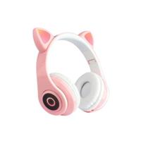 Fone Orelha Gato Bluetooth Com Led (rgb) Basike Rosa 5.0 - 8692 Fone Orelha Gato Bluetooth Com Led (rgb) Basike Rosa 5.0 - 8692
