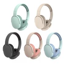 Fone Ouvido Bluetooth 5.3 Sem Fio Redução Ruído Cartão Memória P2 Rádio FM Colorido Grande - Lehmox