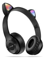 Fone De Ouvido Bluetooth Led Orelha Gato Iuz Headphone Lt30