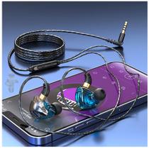 Fone Ouvido de Ouvido S18 Blue Plug P2 Com Microfone Para Gravação Live Caminhada