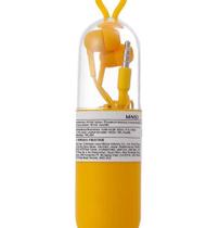 Fone Ouvido Fio Amarelo P2 Com Estojo Celular Notebook Música Fone Ouvido Fio Amarelo P2 Com Estojo Celular Notebook Música