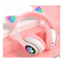 Fone Ouvido Gatinho Led Sem Fio Headset Gamer Conforto