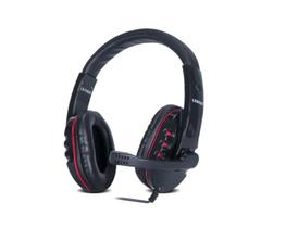 Fone ouvido headfone headset gamer p2 mic lb-fn606 vermelho