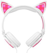 Fone Ouvido Headphone Com Fio Gatinho Led Infantil P2 Exbom