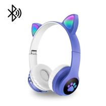 Fone Ouvido Headphone Orelha Gato Bluetooth Infantil P2 Led