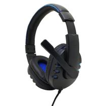 Fone Ouvido Headset Gamer Pc Notebook Jogo E Chat KP-359 Azul - Knup