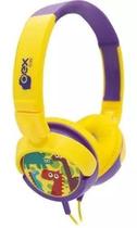 Fone Ouvido Oex Infantil Headphone Kids Dino Amarelo