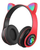 Fone Ouvido Sem Fio Bluetooth Orelha Gato Vermelho - Rignel