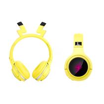 Fone Over-Ear Bluetooth Wireless Pikachu Som Top Cor Amarelo