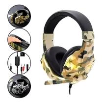 Fone Over Ear Gamer Profissional Headset Luz LED Fio