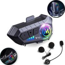 Fone Para Capacete Bluetooth Headset Rgb Sem Fio A Prova D'água Fone Para Capacete Bluetooth Headset Rgb Sem Fio A Prova D'água