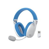 Fone Redragon H848B - Headset Gamer USB C com Microfone e Tecnologia Wi-Fi - Branco e Azul