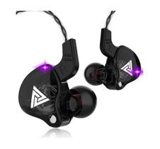 Fone Retorno De Palco Qkz Ak6 Mic + Case Cor Preto Fone De Ouvido Retorno De Palco De Ouvido