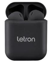 Fone sem fio box estereo earbuds case carregador bluetooth letron