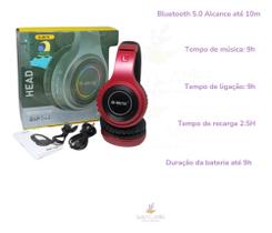 Fone Sem Fio Headset Bluetooth 5.0 Fm Tf Led BM-106 - BMAX