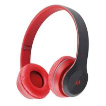 Fone sem Fio Headset Essence Vermelho Bluetooth Dobrável Newlink