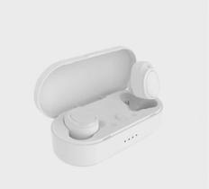 Fone sem fio slim branco estereo intra auricular case bluetooth letron 74470