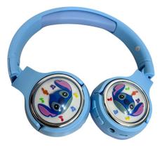 Fone Stitch Bluetooth Kids Som Potente e Design Divertido Azul! Fone Stitch Bluetooth Kids Som Potente e Design Divertido Azul!